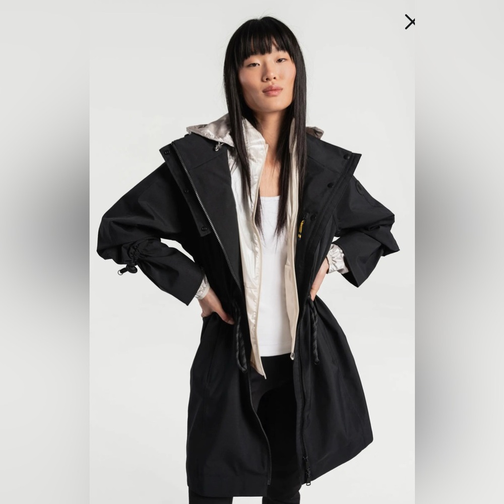 Lole Piper Waterproof Oversize Rain Jacket Size Medium Black Packable